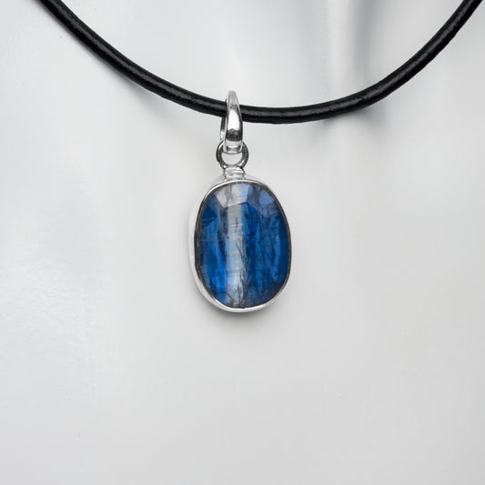 Disthen Anhänger facettiert 925 Sterling Silber