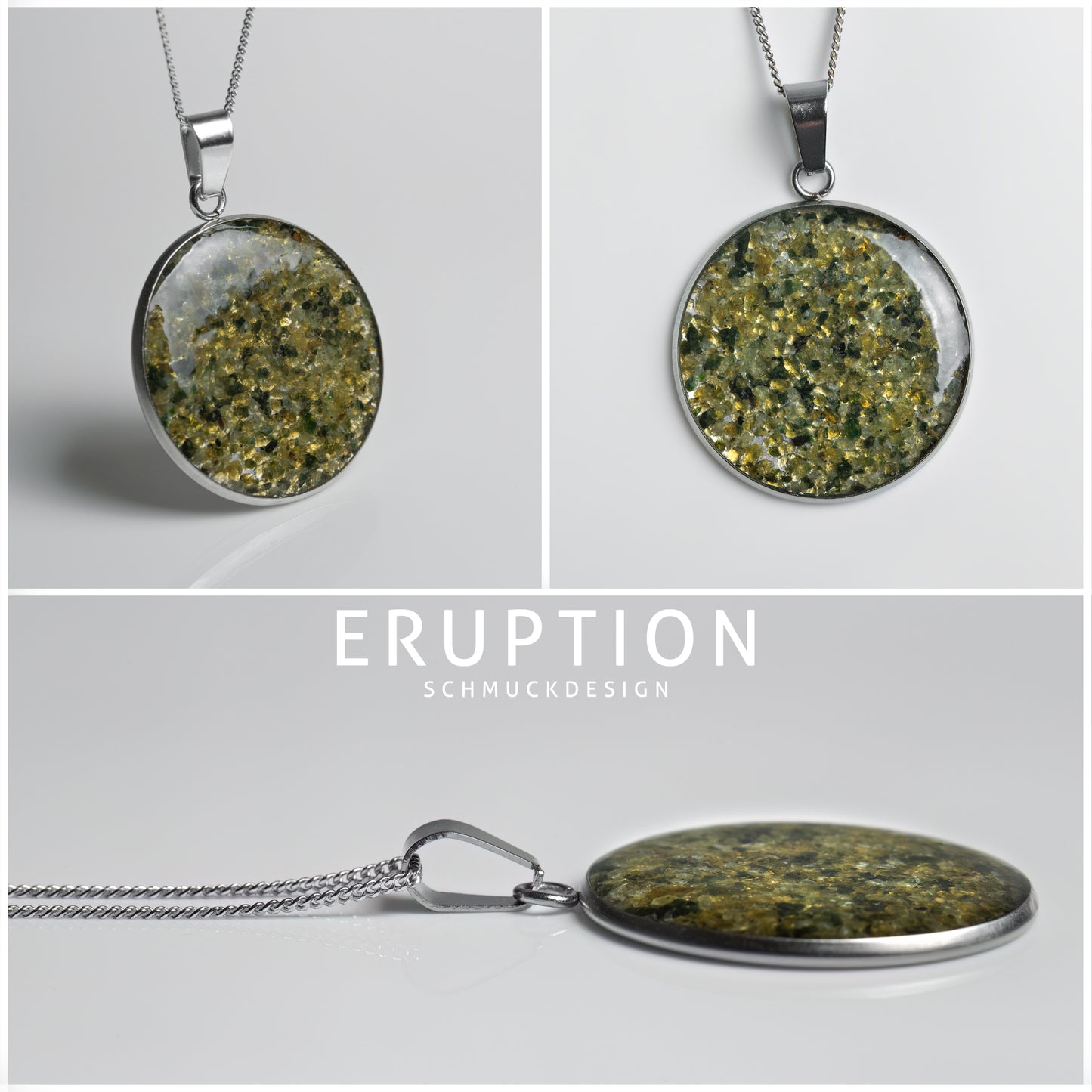 Eifel Olivin / Peridot Anhänger 25mm