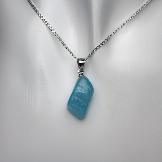Aquamarin Anhänger mit 925 Silber Stiftöse