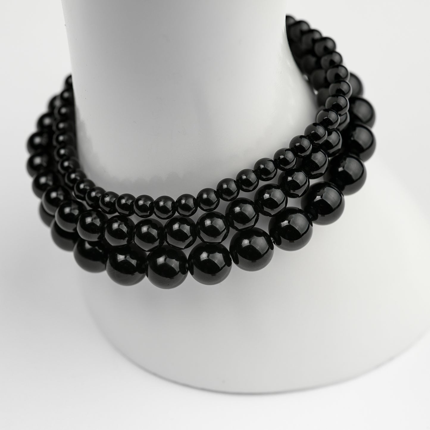 Schwarzer Obsidian Armband 4/6/8mm