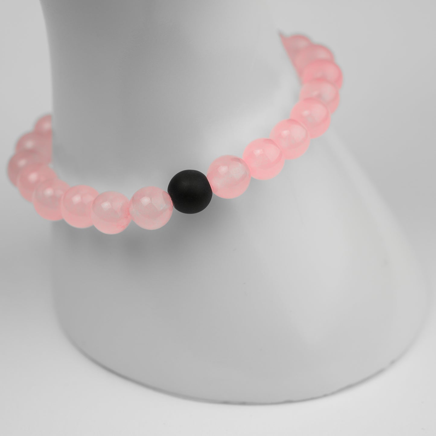 Partner Armband Set Obsidian Rosenquarz 8mm