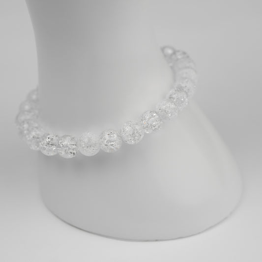 Cracked Bergkristall Armband 8mm