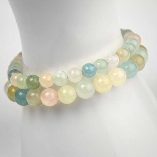 Beryll (Morganit Aquamarin Heliodor) Armband 6/8mm