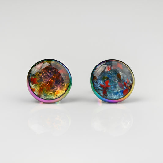 Quarz Variationen Ohrstecker 10mm Edelstahl