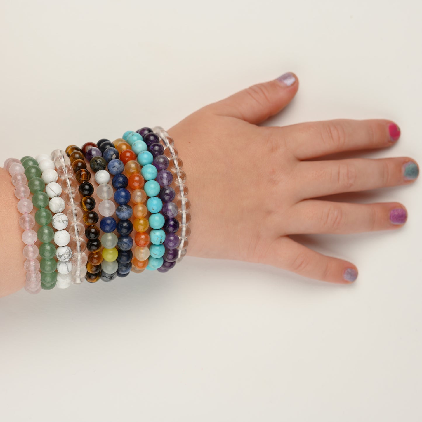 Edelstein Kinder Armbänder verschiedene Sorten Tigerauge Amethyst Sodalith Karneol