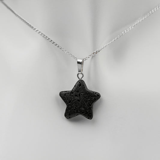 Lava Stern mit 925er Sterlingsilber Panzerkette