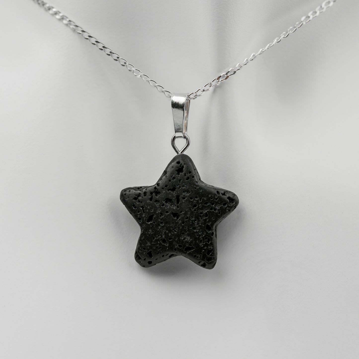 Lava Stern mit 925er Sterlingsilber Panzerkette