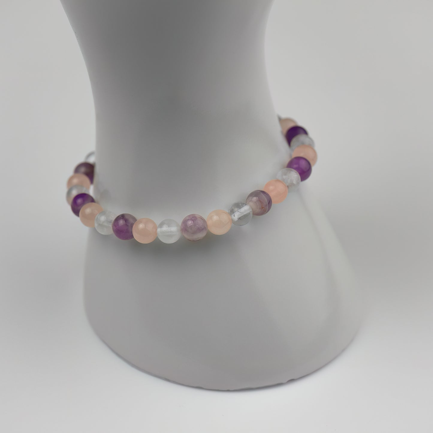 Rosenquarz Bergkristall Amethyst Armband 6/8mm