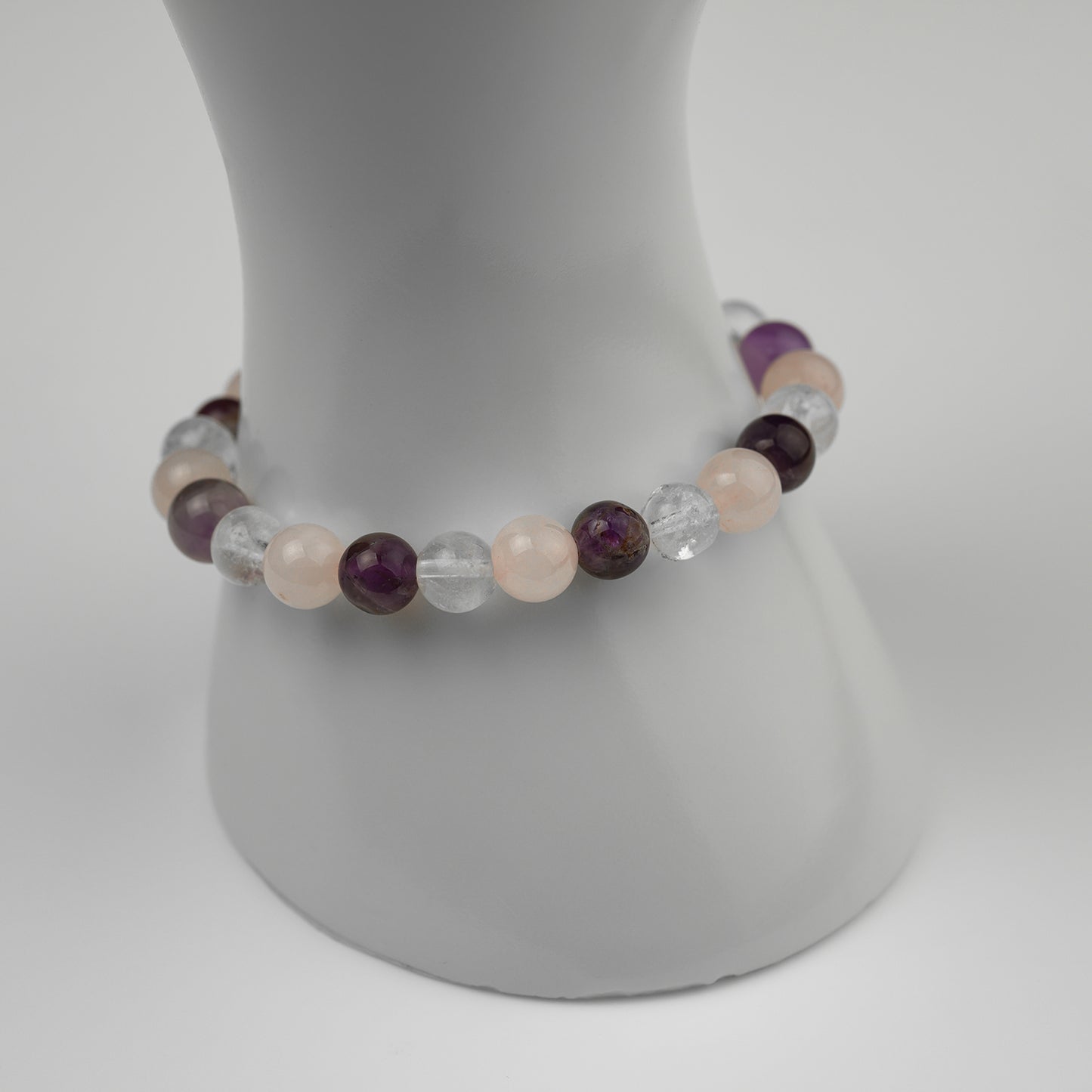 Rosenquarz Bergkristall Amethyst Armband 6/8mm