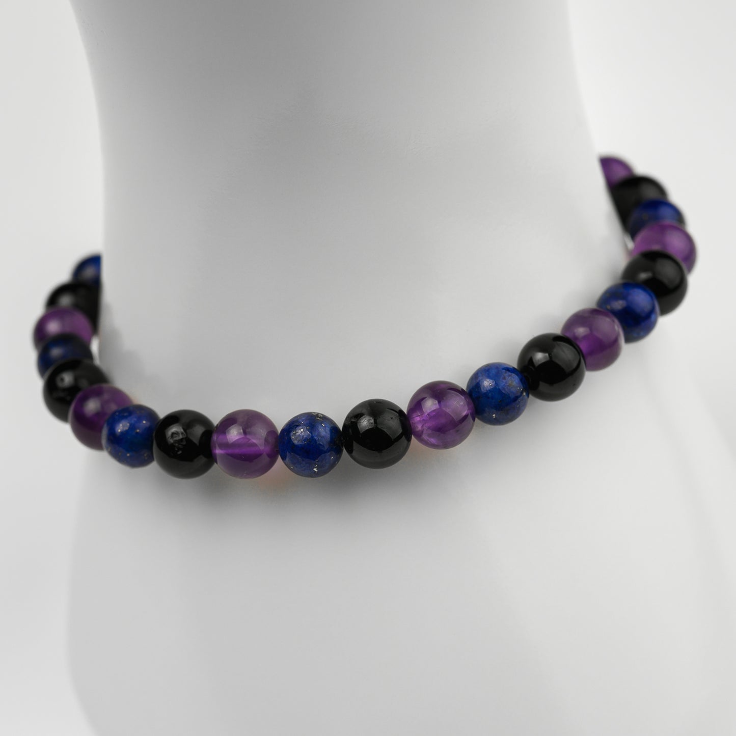 Obsidian Amethyst Lapislazuli Armband 6mm