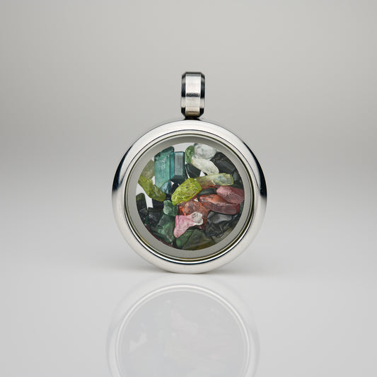 Glasmedaillon Turmalin