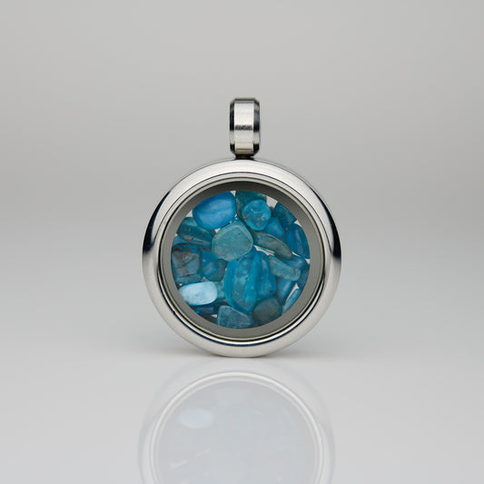 Glasmedaillon Apatit