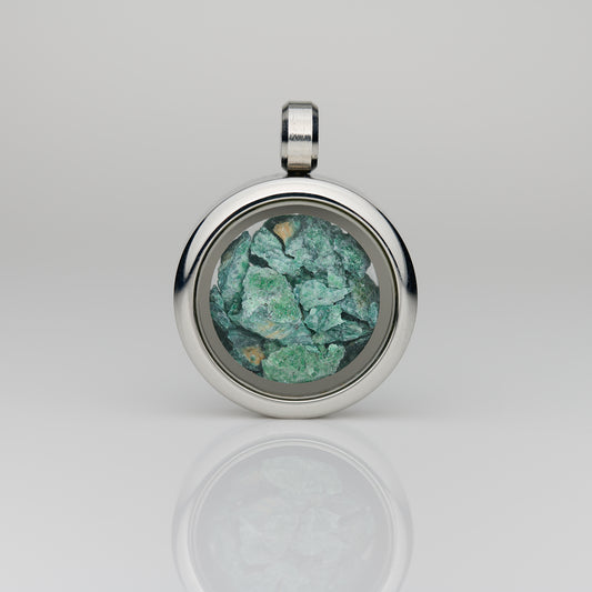 Glasmedaillon Fuchsit Glimmer