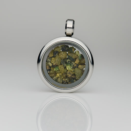 Glasmedaillon Eifel Olivin Peridot