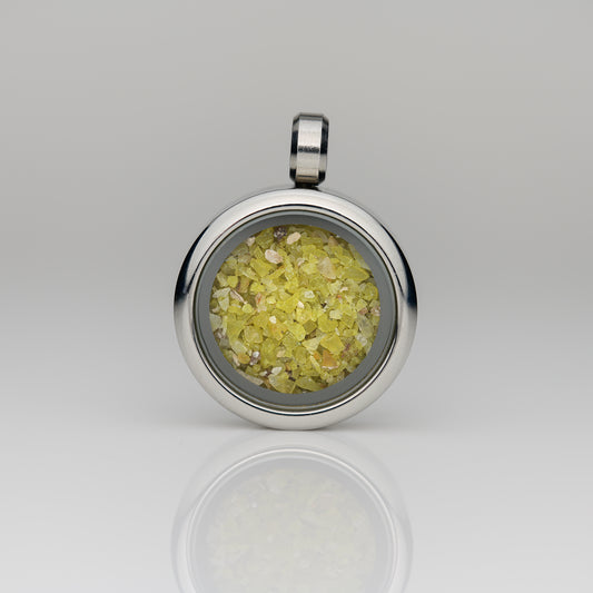 Glasmedaillon Fluorapatit