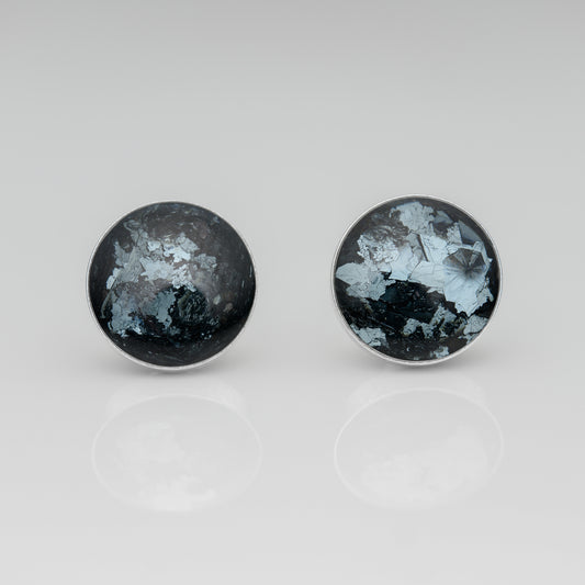 Eifel Hämatit 925 Sterlingsilber Ohrstecker 10mm