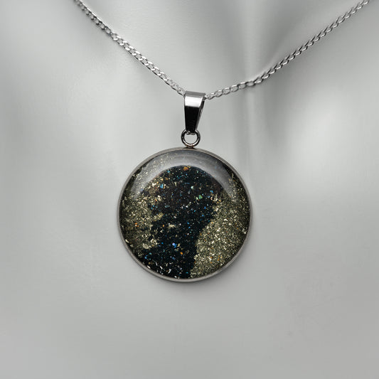 Siliziumcarbid mit Chalkopyrit Anhänger 25mm