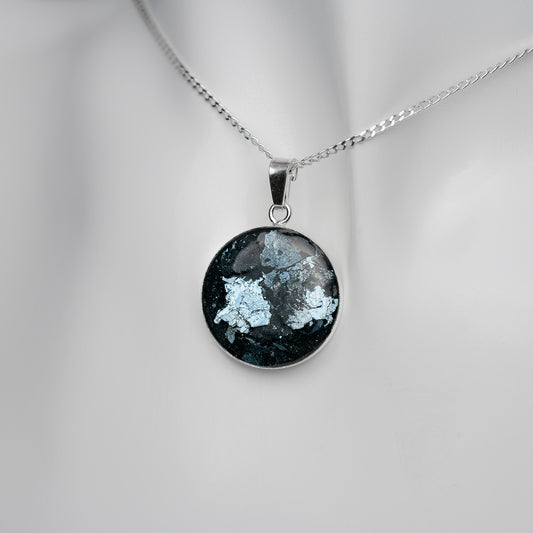 Medaillon 925er Sterlingsilber 20mm mit Eifel Hämatit