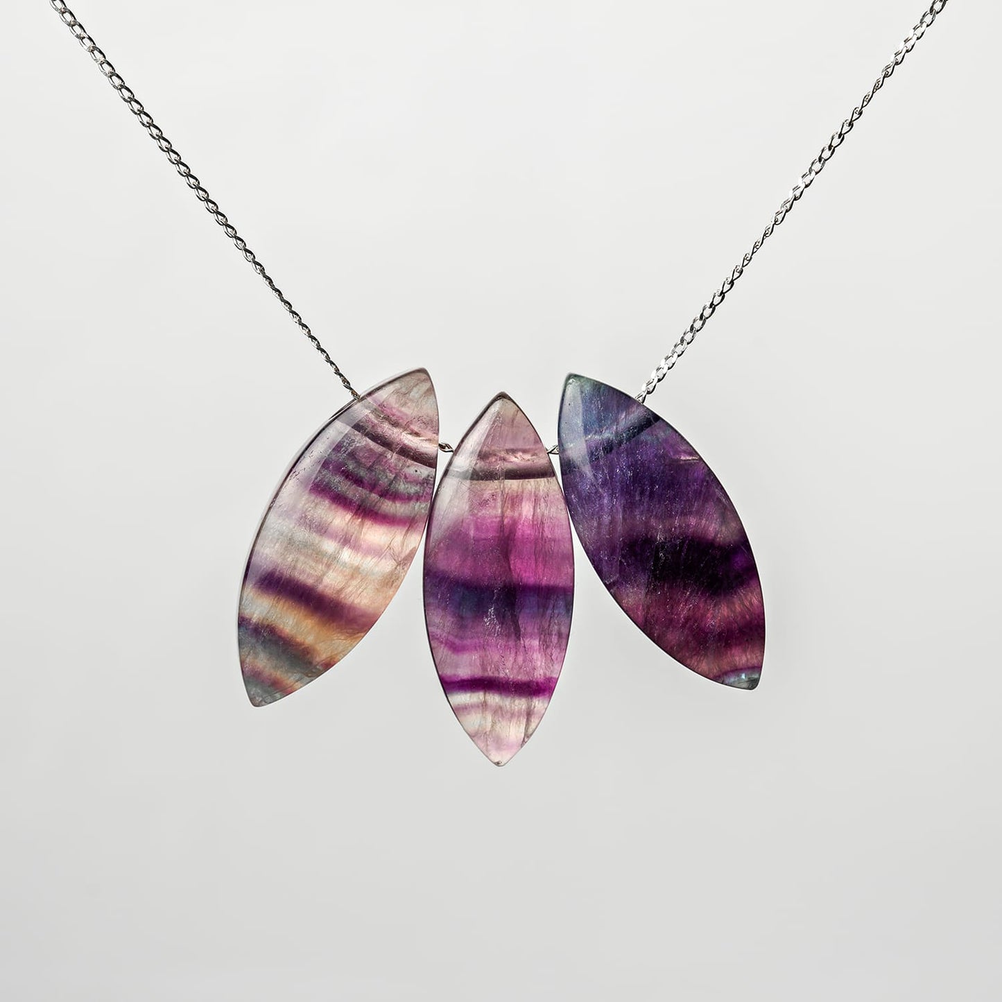 Regenbogen Fluorit Navette