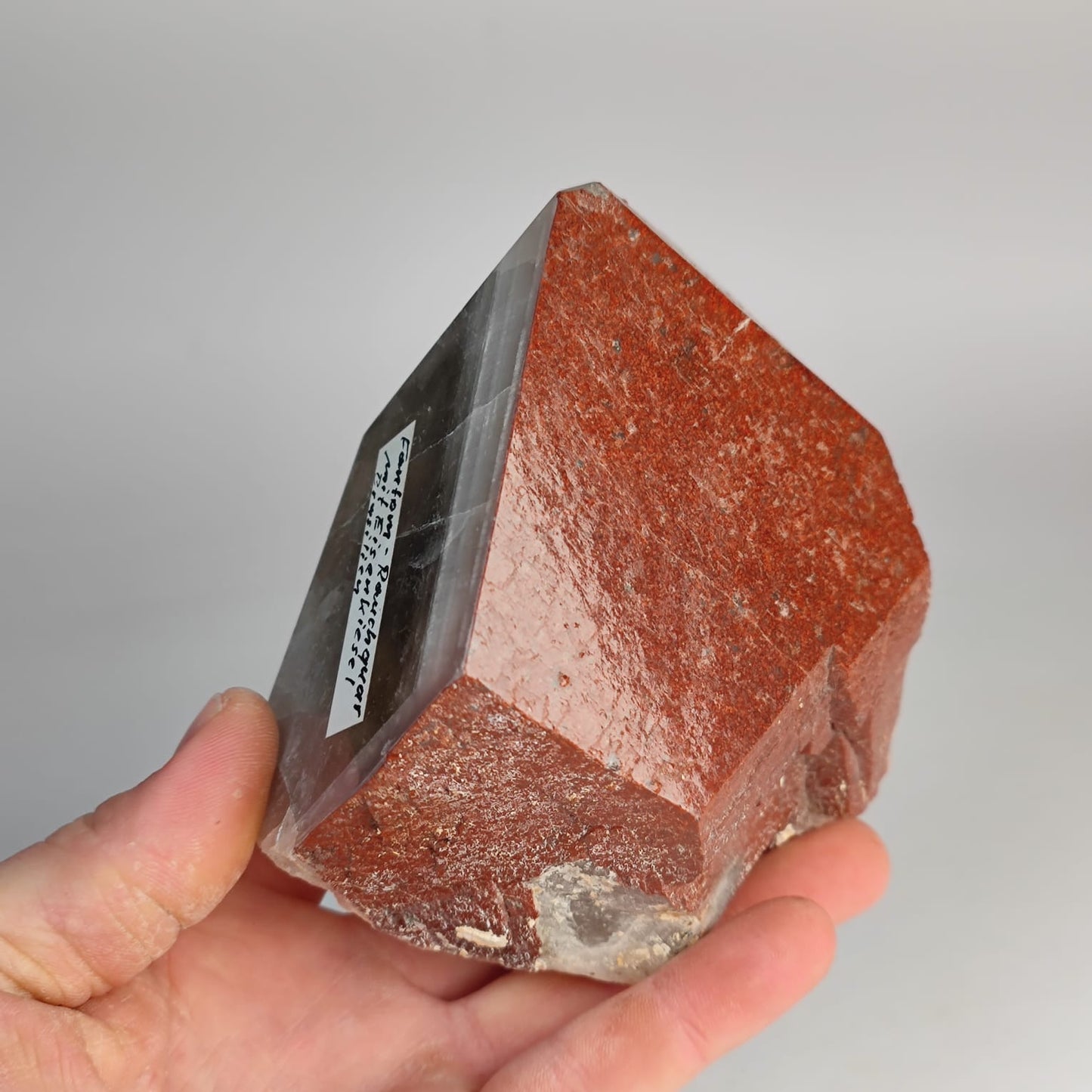 Hämatit phantom Quarz Spitze Anschliff