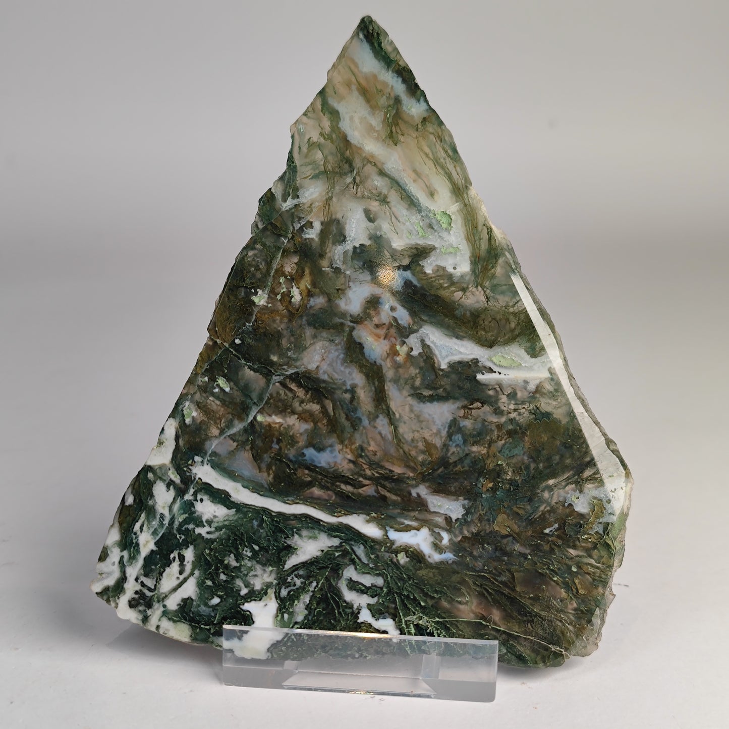 Moosachat Scheibe poliert