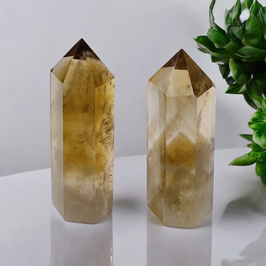Citrin Quarz Obelisk