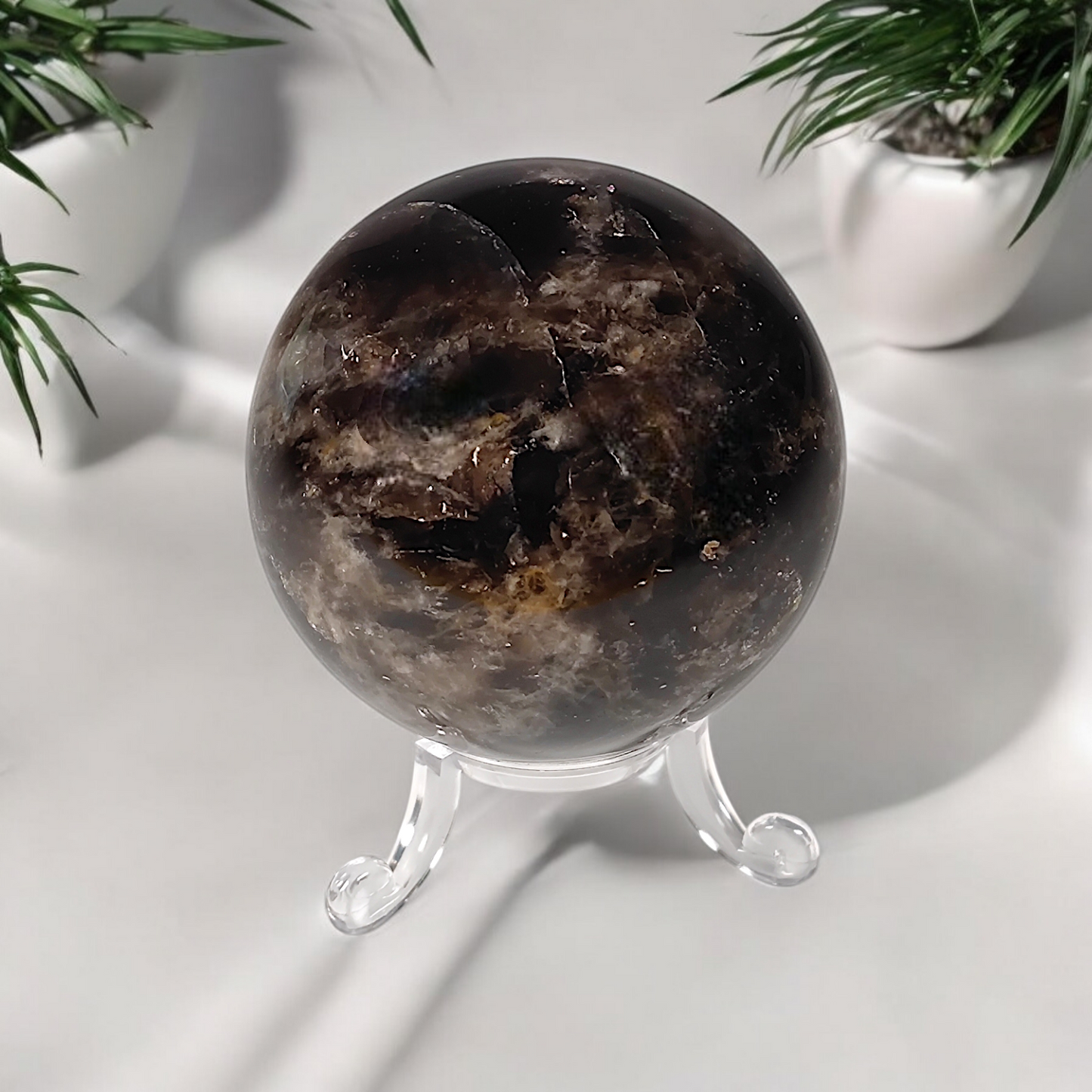 Schwarze Mondstein Kugel 65mm