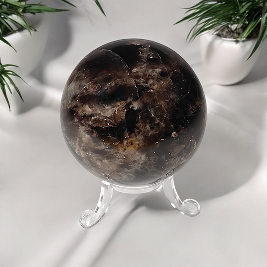 Schwarze Mondstein Kugel 65mm