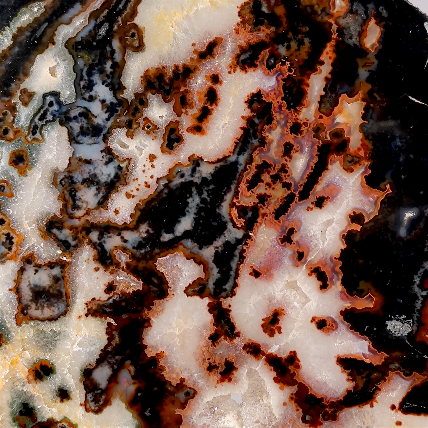 Achat Scheibe auf Metallständer