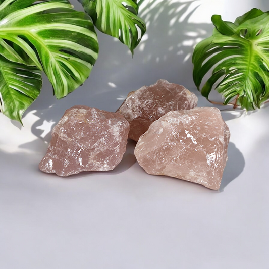 Rosenquarz Rohsteine