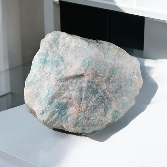 Blauer Aragonit Rohstein Einzelstück