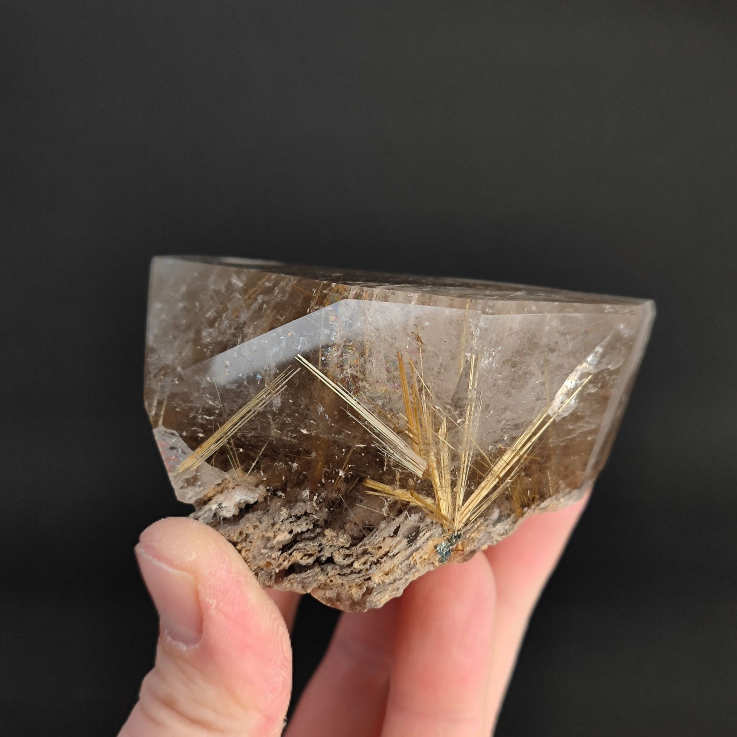 Rutil Quarz Anschliff Freeform Einzelstück