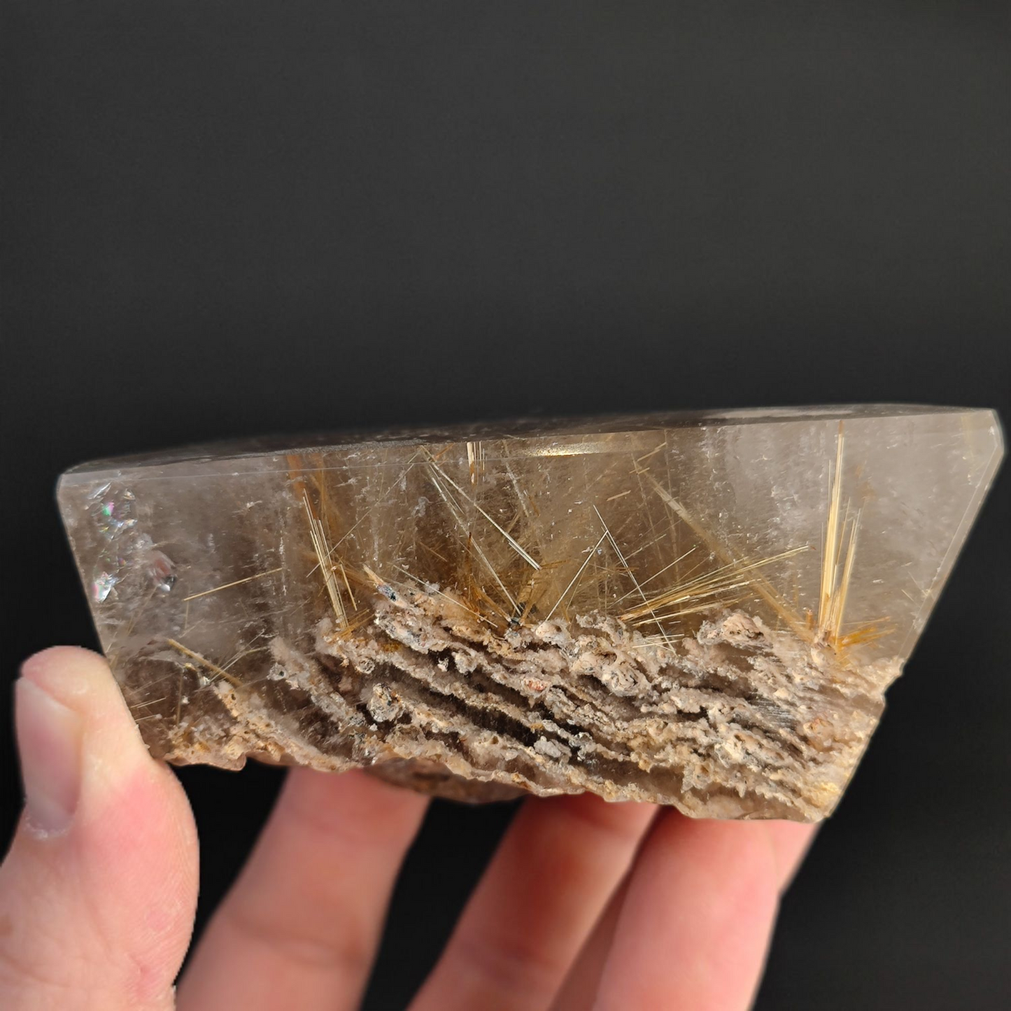 Rutil Quarz Anschliff Freeform Einzelstück