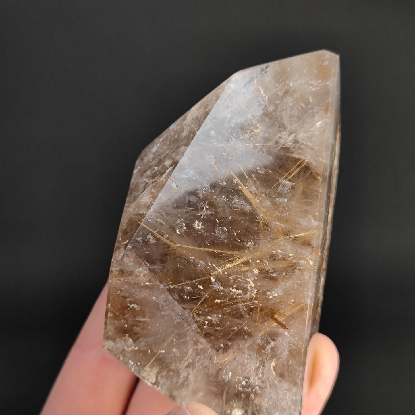 Rutil Quarz Anschliff Freeform Einzelstück