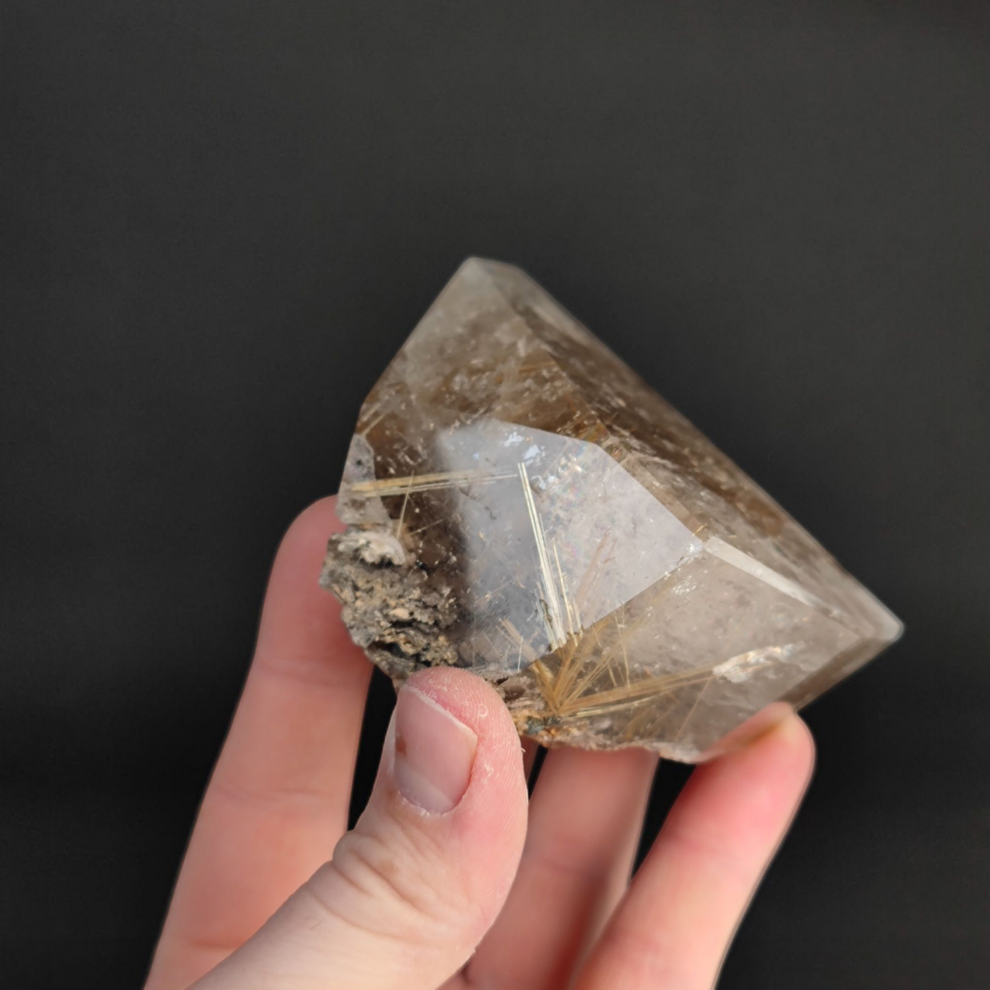 Rutil Quarz Anschliff Freeform Einzelstück