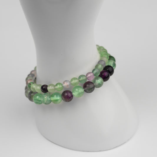 Regenbogen Fluorit Armband 6/8mm