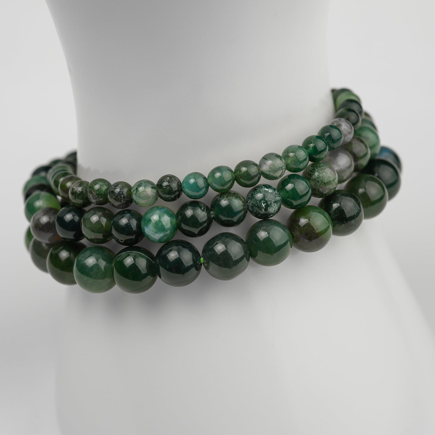 Moos Achat Armband 4/6/8mm