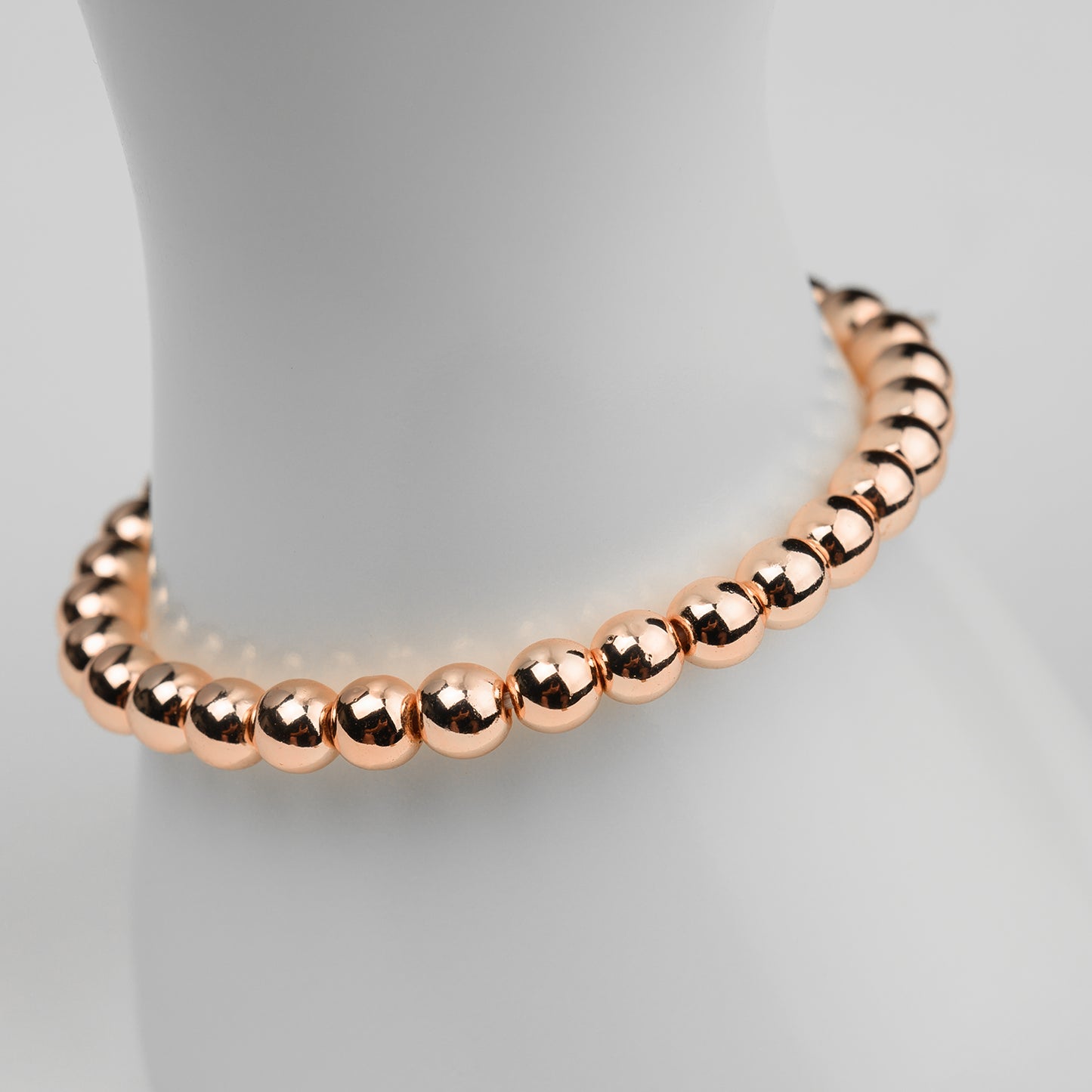 Hämatit Armband bedampft Silber Gold Rose 6mm