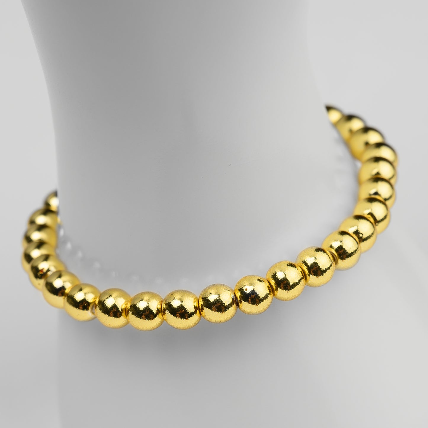 Hämatit Armband bedampft Silber Gold Rose 6mm