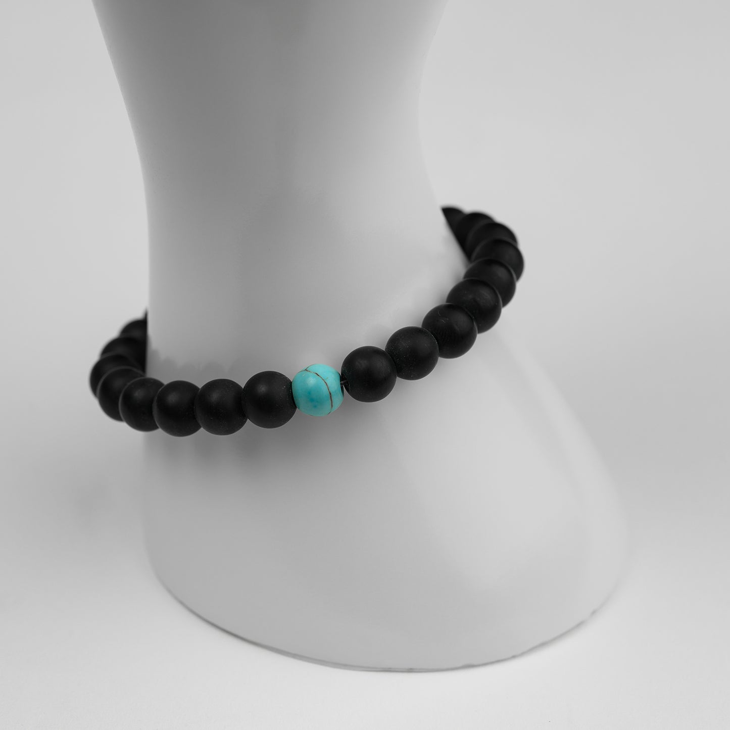 Partner Armband Set Obsidian Howlith Türkis 8mm