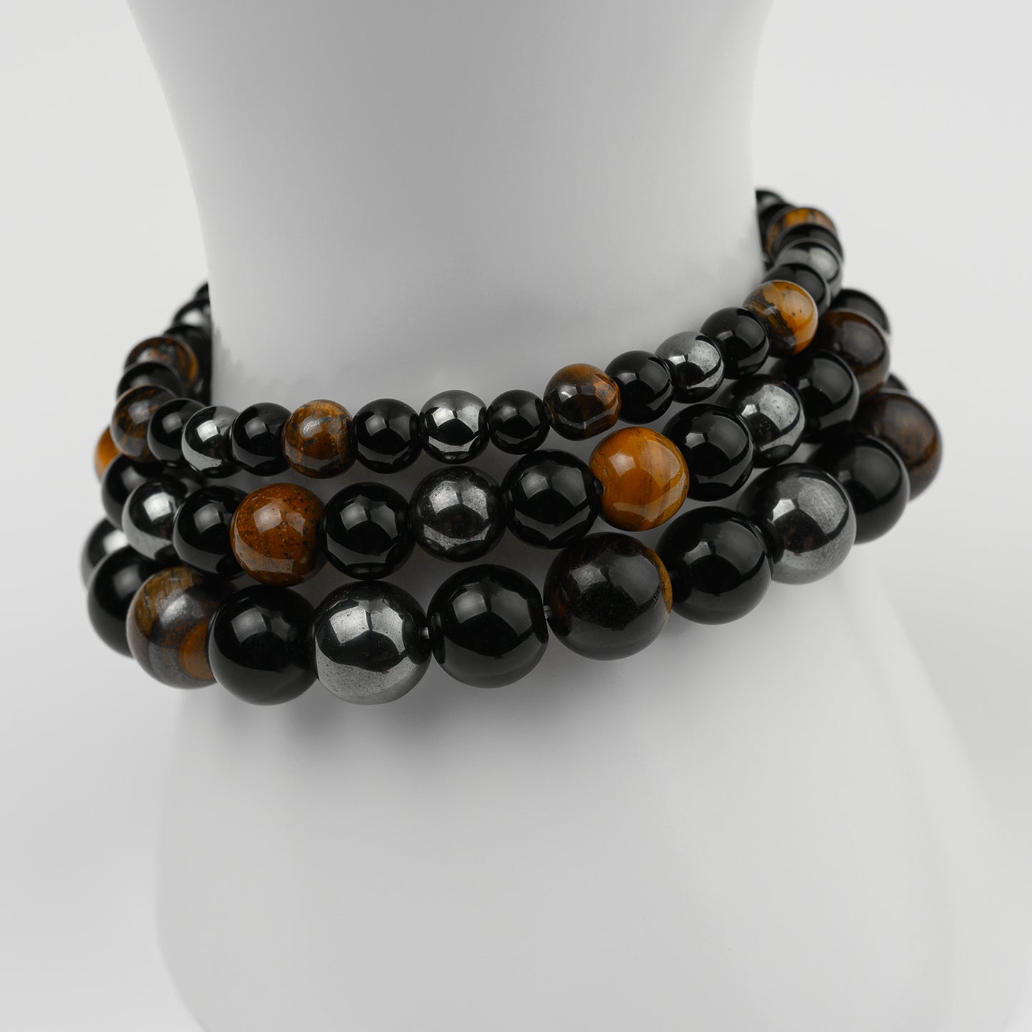 Tigerauge Hämatit Obsidian Armband 6/8/10mm