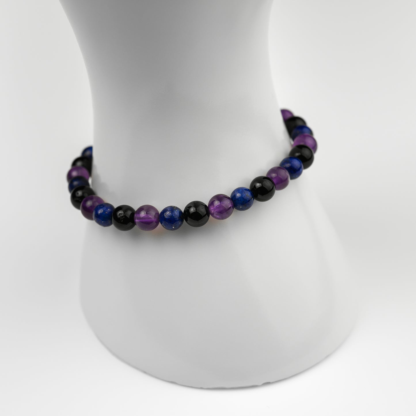 Obsidian Amethyst Lapislazuli Armband 6mm