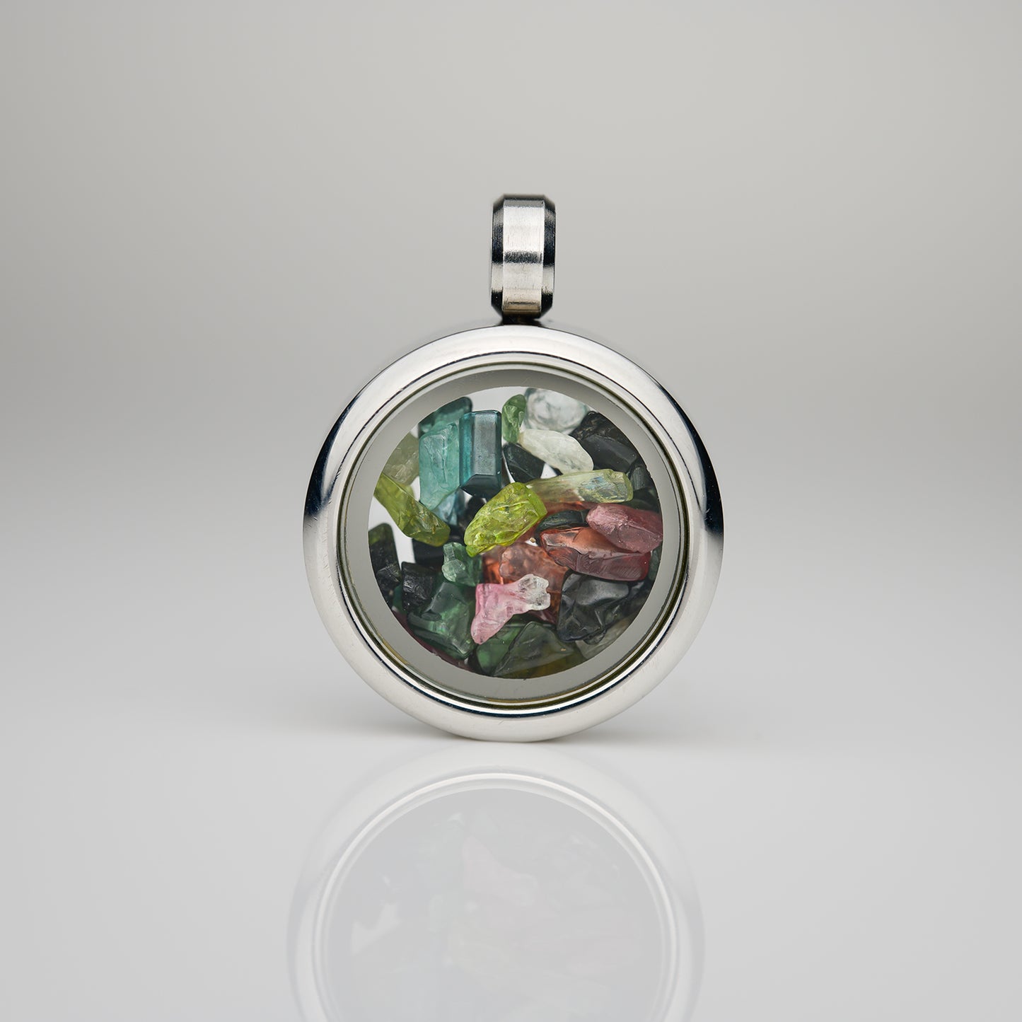 Glasmedaillon Turmalin