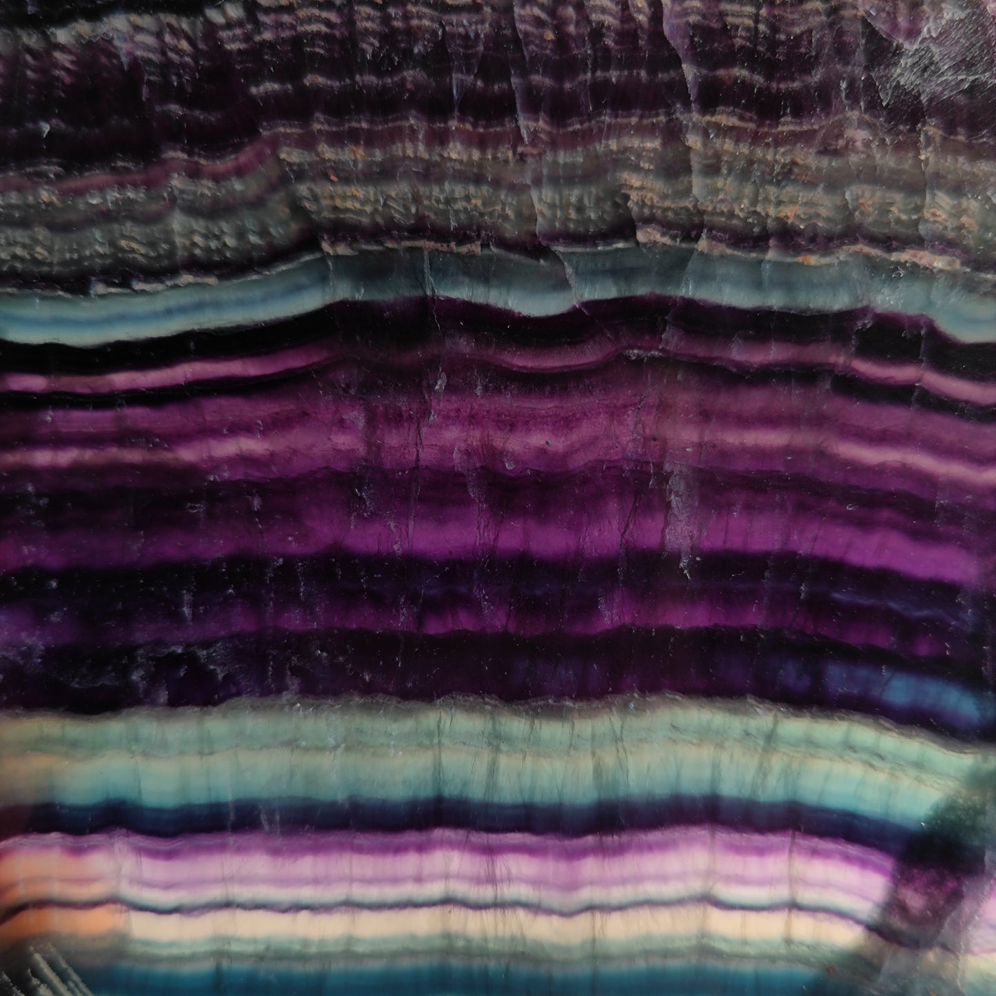 Regenbogen Fluorit Scheibe