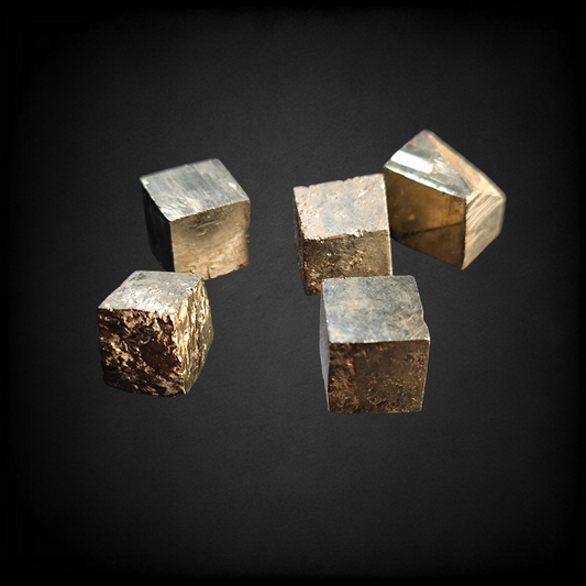 5er Set Pyrit Würfel Navajun Spanien
