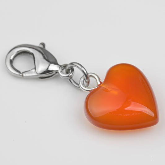 Karneol Achat Herz Charm Wechselanhänger