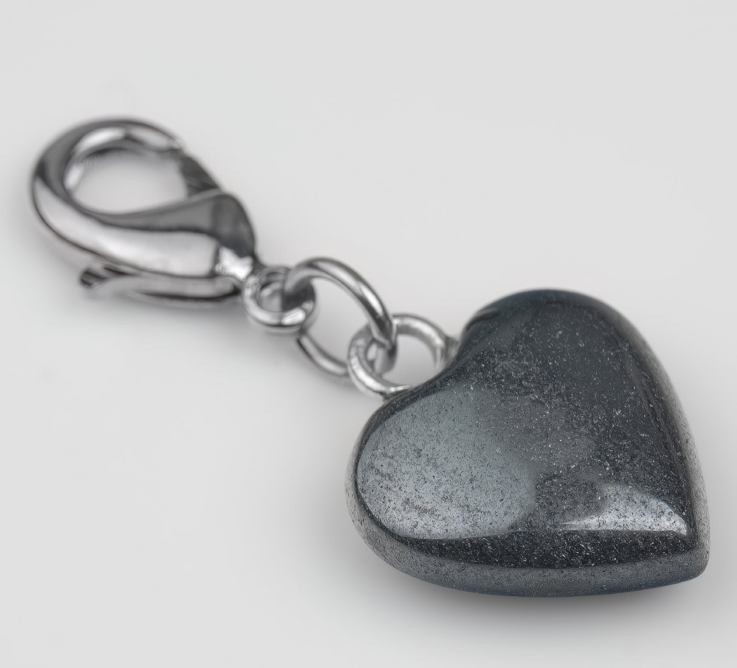 Hämatit Herz Charm Wechselanhänger