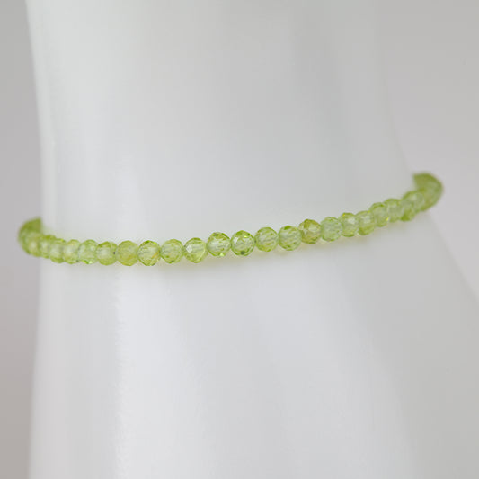 Olivin Peridot 925 Silber facetiert