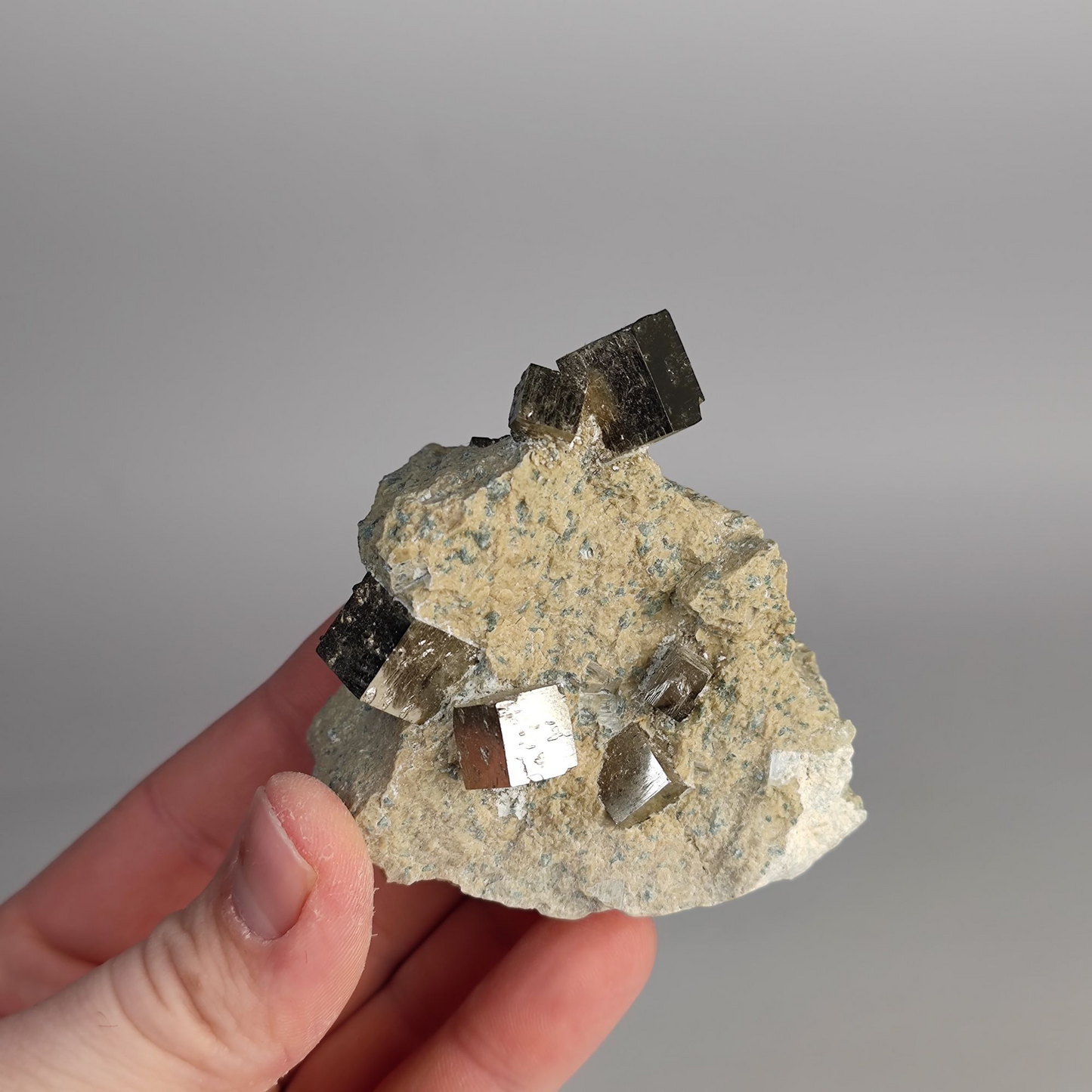 Verschiedene Pyrit Stufen Navajun Spanien